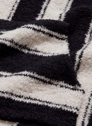  - AMIRI - Stripe bouclé knit oversized baja hoodie