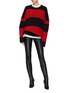 Figure View - Click To Enlarge - AMIRI - Stripe oversized bouclé sweater