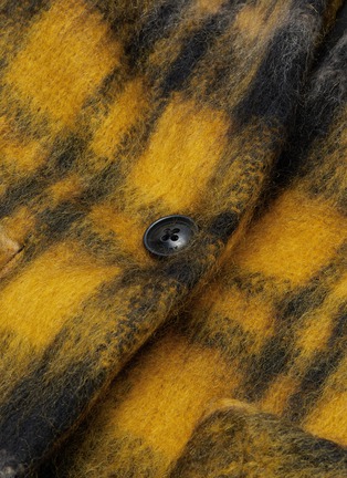  - AMIRI - Check plaid brushed mohair cardigan coat