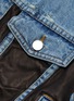  - AMIRI - Leather panel distressed denim trucker jacket