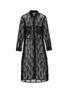Main View - Click To Enlarge - AMIRI - Belted Chantilly lace shirt dress