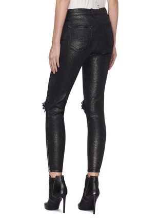 Back View - Click To Enlarge - AMIRI - 'Thrasher' ripped glitter skinny jeans