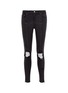 Main View - Click To Enlarge - AMIRI - 'Thrasher' ripped glitter skinny jeans