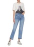 Figure View - Click To Enlarge - AMIRI - Glitter stripe outseam straight leg jeans