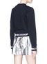 Back View - Click To Enlarge - OPENING CEREMONY - Logo jacquard cropped sweatshirt