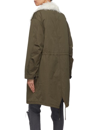 Back View - Click To Enlarge - YVES SALOMON ARMY - Shearling lined down puffer parka