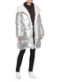 Figure View - Click To Enlarge - YVES SALOMON ARMY - Lamb fur trim hooded down puffer jacket