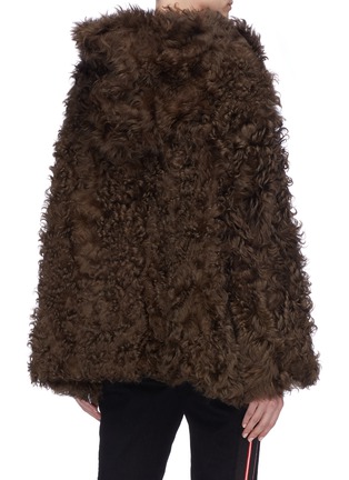 Back View - Click To Enlarge - YVES SALOMON - Lambskin shearling hooded jacket