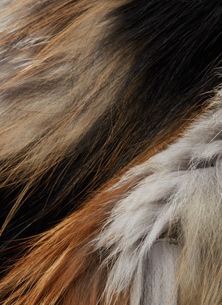  - YVES SALOMON - Colourblock fox fur gilet