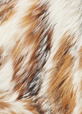  - YVES SALOMON - Colourblock cashmere-wool panel fox fur long gilet