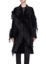 Main View - Click To Enlarge - YVES SALOMON - Ostrich feather fox trim mink fur coat