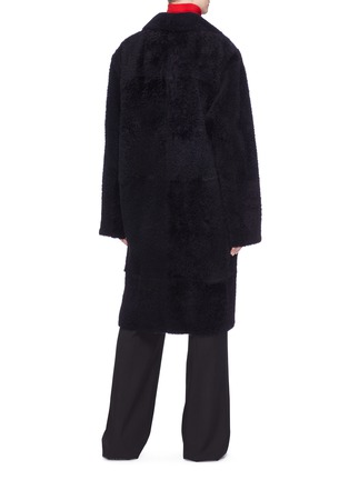 Back View - Click To Enlarge - YVES SALOMON - Double breasted shearling coat