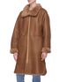 Front View - Click To Enlarge - YVES SALOMON - Reversible lambskin shearling coat