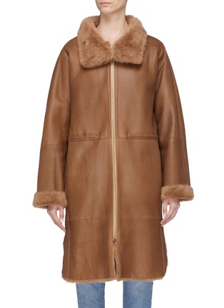 Main View - Click To Enlarge - YVES SALOMON - Reversible lambskin shearling coat