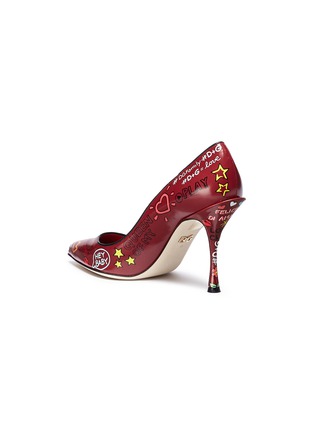 Detail View - Click To Enlarge - - - 'Lori' mural print leather pumps
