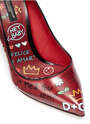 Detail View - Click To Enlarge - - - 'Lori' mural print leather pumps
