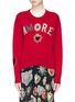 Main View - Click To Enlarge - - - 'Amore' heart appliqué oversized cashmere sweater