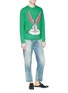 Figure View - Click To Enlarge - GUCCI - Bugs Bunny intarsia wool sweater