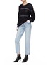 Figure View - Click To Enlarge - T BY ALEXANDER WANG - Jersey underlay brushed sweater