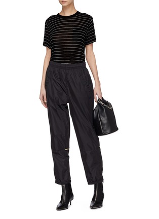 Figure View - Click To Enlarge - T BY ALEXANDER WANG - Patch pocket stripe slub jersey T-shirt
