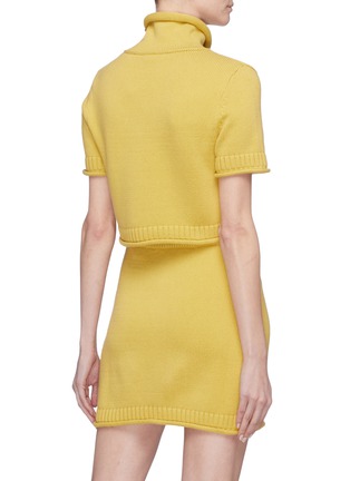 Back View - Click To Enlarge - T BY ALEXANDER WANG - Cropped knit roll mock neck top