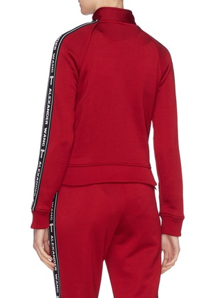 Back View - Click To Enlarge - T BY ALEXANDER WANG - Logo tape sleeve track jacket
