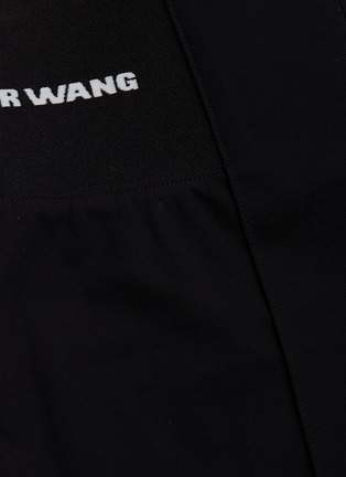 Detail View - Click To Enlarge - T BY ALEXANDER WANG - Logo jacquard waistband mini suiting skirt