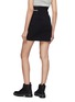 Back View - Click To Enlarge - T BY ALEXANDER WANG - Logo jacquard waistband mini suiting skirt