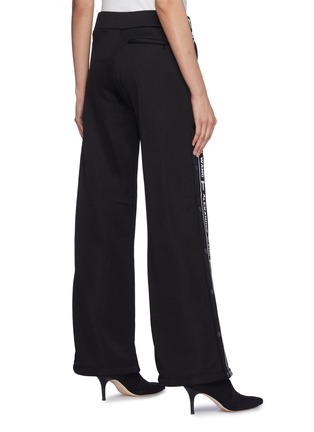 Back View - Click To Enlarge - T BY ALEXANDER WANG - Logo stripe outseam wide leg track pants
