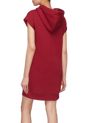 Back View - Click To Enlarge - T BY ALEXANDER WANG - Cap sleeve hoodie tunic dress