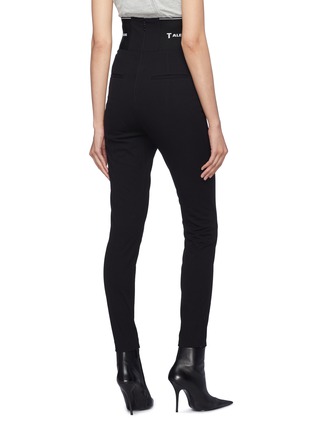 Back View - Click To Enlarge - T BY ALEXANDER WANG - Logo jacquard waistband suiting leggings