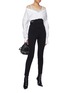 Figure View - Click To Enlarge - T BY ALEXANDER WANG - Logo jacquard waistband suiting leggings