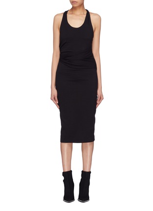 Main View - Click To Enlarge - T BY ALEXANDER WANG - Ruched panel racerback tank dress
