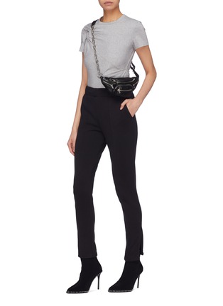 Figure View - Click To Enlarge - T BY ALEXANDER WANG - Zip cuff slim fit sweatpants