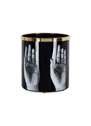 Main View - Click To Enlarge - FORNASETTI - Mani paper basket – Black/White