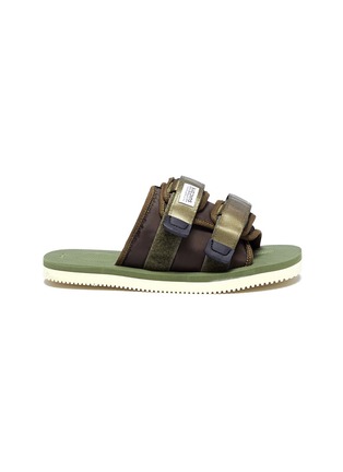 Main View - Click To Enlarge - SUICOKE - 'MOTO-Cab' strappy band slide sandals