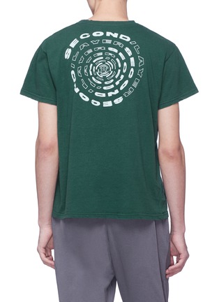 Back View - Click To Enlarge - SECOND/LAYER - Spiral logo print cotton-linen T-shirt