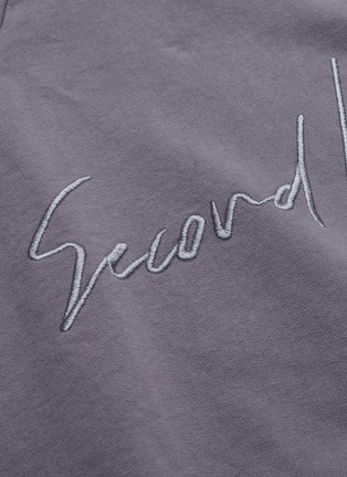 - SECOND/LAYER - Logo embroidered hoodie
