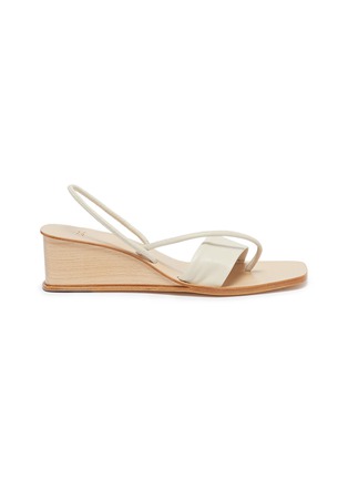 Main View - Click To Enlarge - LOQ - 'Sofia' strappy leather wedge sandals