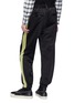 Back View - Click To Enlarge - SONG FOR THE MUTE - Stripe outseam satin jogging pants