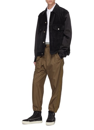 Figure View - Click To Enlarge - SONG FOR THE MUTE - Corduroy panel shirt jacket