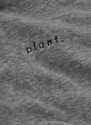  - SONG FOR THE MUTE - 'Plant.' slogan embroidered velvet hoodie