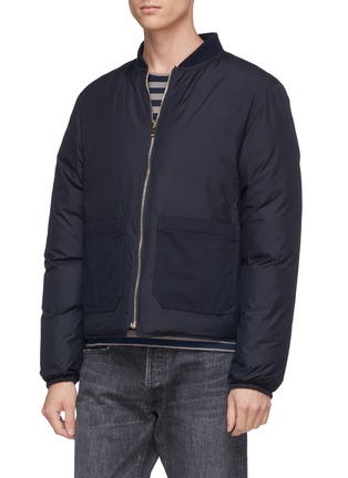 Detail View - Click To Enlarge - THE WORKERS CLUB - Reversible down puffer bomber jacket
