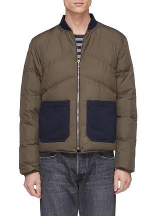 Main View - Click To Enlarge - THE WORKERS CLUB - Reversible down puffer bomber jacket