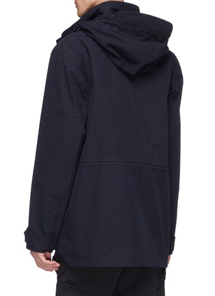 Back View - Click To Enlarge - THE WORKERS CLUB - Detachable hood H2O Protector canvas shell jacket