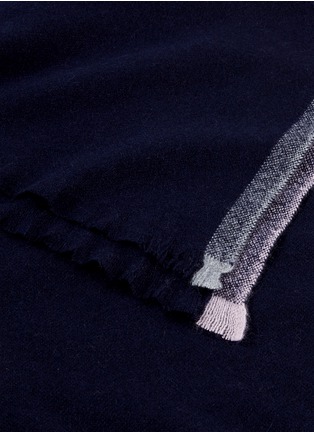 Detail View - Click To Enlarge - ISH - Contrast edge cashmere scarf