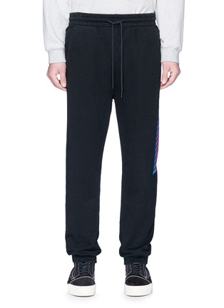 Main View - Click To Enlarge - ALEXANDER WANG - AWG' stripe outseam sweatpants