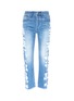 Main View - Click To Enlarge - 3X1 - 'W3 Higher Ground' selvedge distressed cropped boyfriend jeans