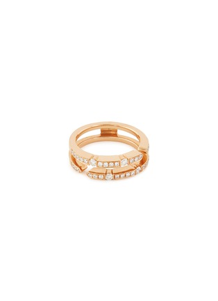 Main View - Click To Enlarge - LC COLLECTION JEWELLERY - Versatile' diamond 18k rose gold ring