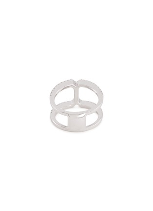 Figure View - Click To Enlarge - LC COLLECTION JEWELLERY - Diamond 18k white gold cutout ring